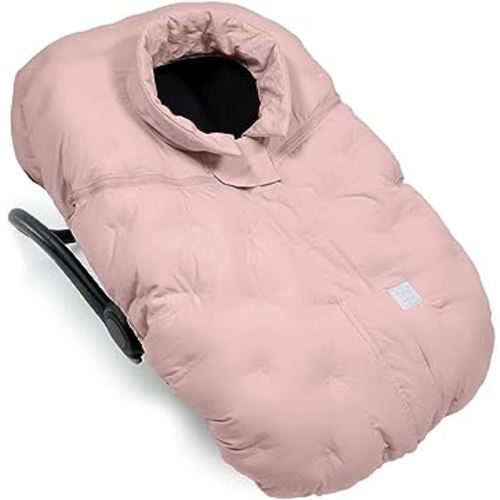 7AM Enfant Car Seat Cover - Winter Car Seat Cover for Baby Boy & Girl, Breathable Baby Carseat Covers to Protect from Cold Weather, Universal Fit for Infant Car Seat, Center Zipper | (0-12M)