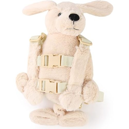 2 in 1 Naughty Dog Toddler Backpack Harness with Safety Leash for Children’s Walking Kids Leash for 1-3 Years Old Boys and Girls