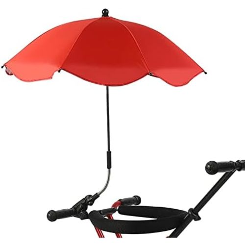 Chair Umbrella with Universal Clamp, Adjustable Baby Stroller Umbrella Parasol with Clamp, Beach Chair Sunshade Umbrella Wheelchair Umbrella Clip on Umbrella for Outdoor Patio Chair Golf Cart