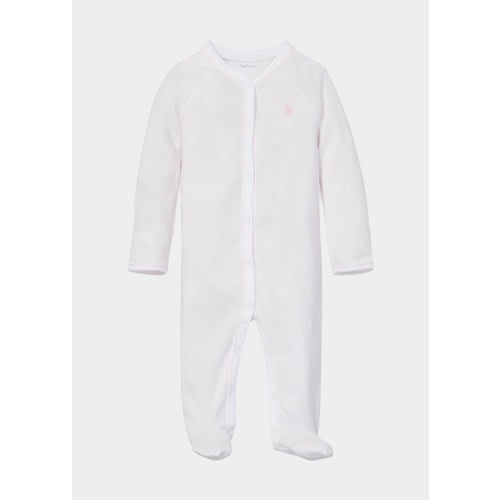 Striped Cotton Footie Pajamas, Size Newborn-12 Months
