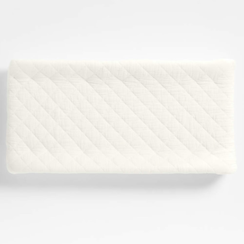 Ivory Organic Cotton Gauze Baby Changing Pad Cover