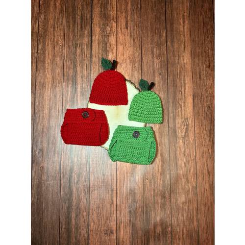 Baby apple outfit handmade sizes newborn to 6 months ready to ship