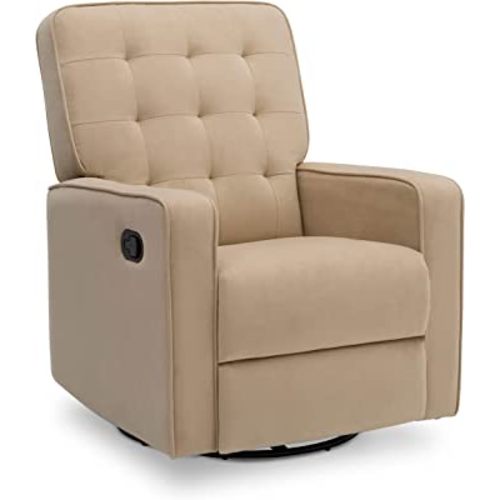 Delta Children Gavin Recliner Glider Swivel Chair Featuring LiveSmart Fabric by Culp - Stain-Resistant, Repels Moisture, Kid & Pet-Friendly Fabric, Sisal