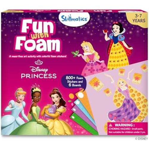 Skillmatics Fun with Foam – Disney Princess, Art & Craft Kit, Gift for Kids
