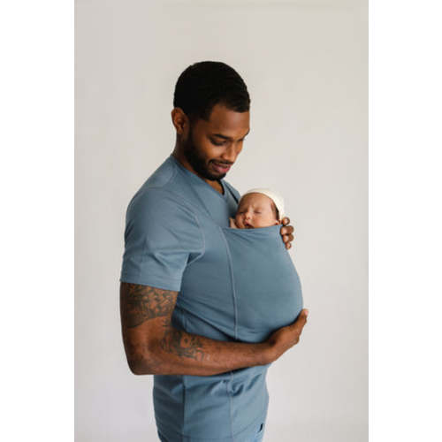 Lalabu Dad Shirt | Original Babywearing T-Shirt with Kangaroo Pouch | Baby Wrap Carrier for Newborns & Infants | Baby Wrap Carrier for Newborns | Essential for new Dads