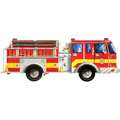 Melissa & Doug Fire Truck Jumbo Jigsaw Floor Puzzle (24 pcs, 4 feet long) - FSC Certified