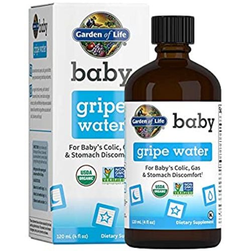 Amazon.com: Garden of Life Baby Gripe Water for Baby's Colic, Gas & Stomach Discomfort, Organic Herbal Remedy for Newborns and Infants, Chamomile, Lemon Balm, Ginger, Vegan & Non-GMO, 120 mL (4 fl oz) Liquid: Health & Personal Care
