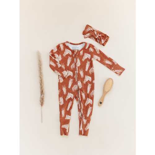 Western Horse Baby Footed Pajamas