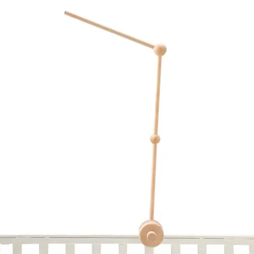 Crib Mobile Arm Wooden Mobile for Crib Arm 27 Inch Baby Crib Mobile Arm for Hanging Baby Toys 100% Natural Beech Wood Mobile Crib Arm with Strong Anti Slip Attachment Crib Mobile Arm for Nursery Décor (Updated Arm)
