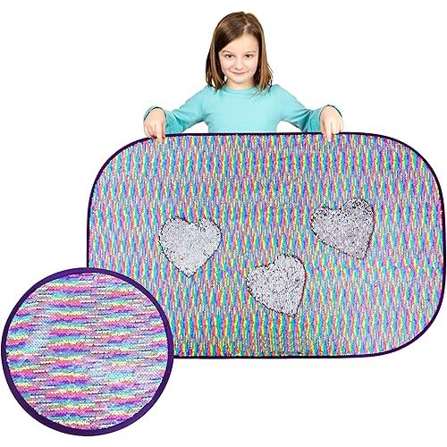 Special Supplies Sequin Fabric Sensory Wall, 39” x 26”, Large Fabric Panel with Colorful Flip Sequined Tactile Stimulation for Kids or Adults, Calming and Stimulating Early Learning Play
