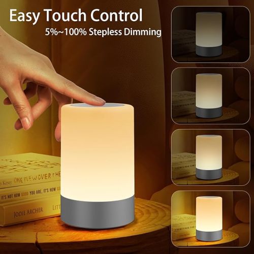 G Keni Nursery Night Light for Baby, Portable LED Touch Night Lamp for Kids and Adult, Breastfeeding, Sleep Aid, USB Rechargeable Nursing Lamp, Bedside Dimmable Warm Night Light, Soft Eye Caring - 1 Pack