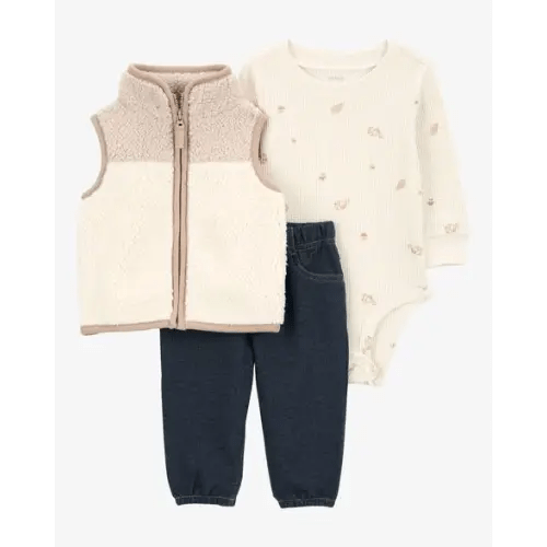 Baby 3-Piece Sherpa Little Vest Set - Carter's | Carter's