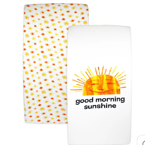 Organic Crib Sheet 2-Pack in Sunny Day (BOX SET) – L'ovedbaby