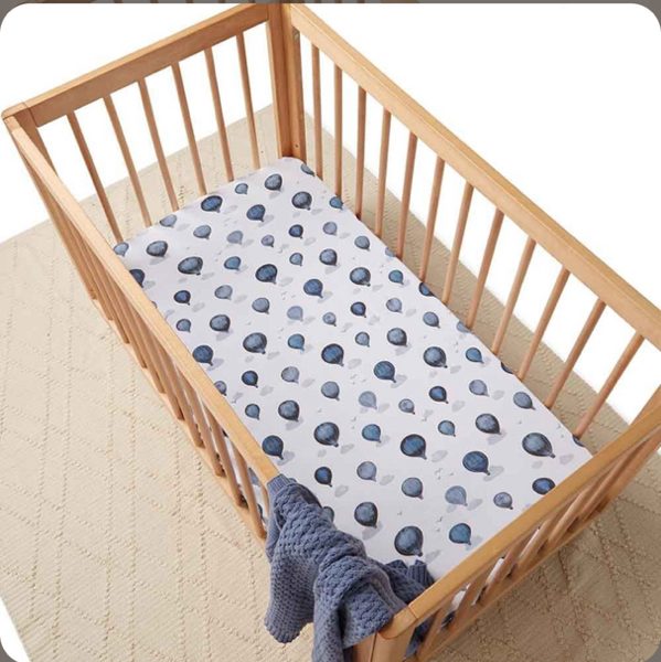 Cloud Chaser Organic Fitted Baby Cot Sheet | Snuggle Hunny