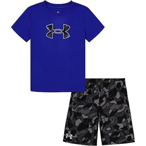 Under Armour Boys' Short Sleeve Tee and Short Set, Lightweight and Breathable