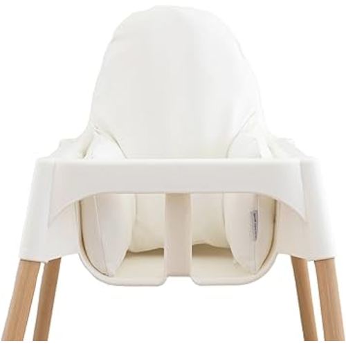 Yeah Baby Goods Wipeable IKEA Antilop Highchair Cushion Cover (White) - Soft, Waterproof Baby High Chair Cover