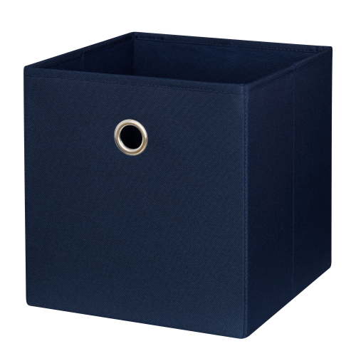 Mainstays Collapsible Fabric Cube Storage Bin, Blue Cove