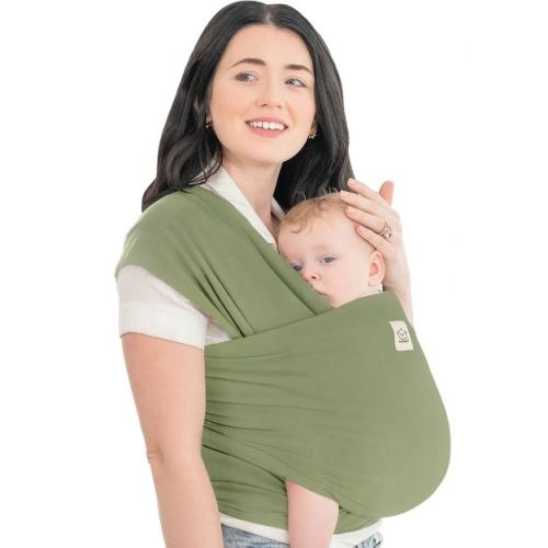 KeaBabies Original Baby Wraps Carrier, Baby Sling Carrier, Stretchy Infant Carrier for Newborn, Toddler (Dusty Olive)