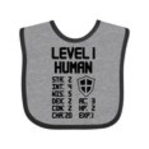 Inktastic Level 1 Human Boys or Girls Baby Bib