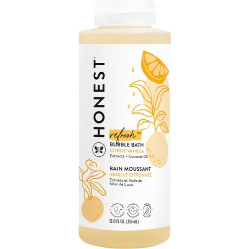 The Honest Company Foaming Bubble Bath | Gentle for Baby | Naturally Derived, Tear-free, Hypoallergenic | Citrus Vanilla Refresh, 12 fl oz - 12 Fl Oz (Pack of 1)