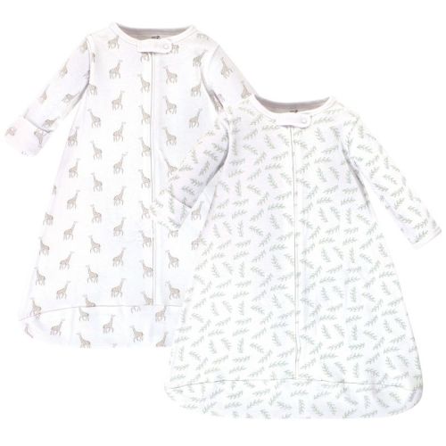 Touched By Nature Baby Organic Cotton Long-sleeve Wearable Sleeping Bag, Sack, Blanket, Little Giraffe, 0-3 Months