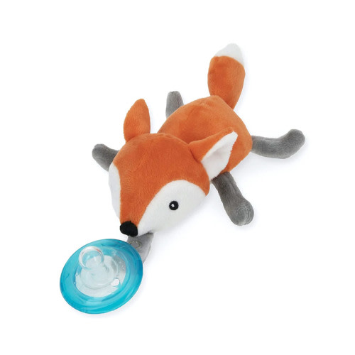 Nuby Fox Plush Toy Pacifier - orange, one size