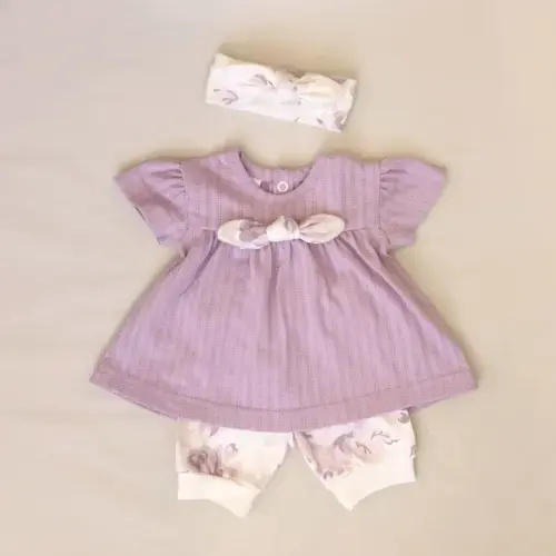 Lavender Vintage Rose Dress Set – Itty Bitty Baby Boutique