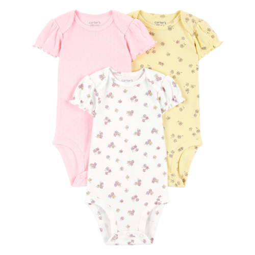 Carter's Child of Mine Baby Girl Bodysuits, 3-Piece, Sizes Preemie-18 Months