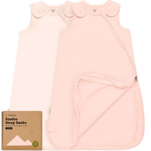 KeaBabies 2-Pack Sleep Sacks for Babies, Soothe Sleeping Sack Wearable Blanket, Infant, Toddler, Newborn Swaddle Sack (Mist Rose, Small)