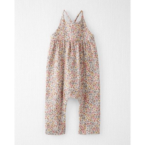 Baby Floral Print Organic Cotton Jumpsuit - Multi