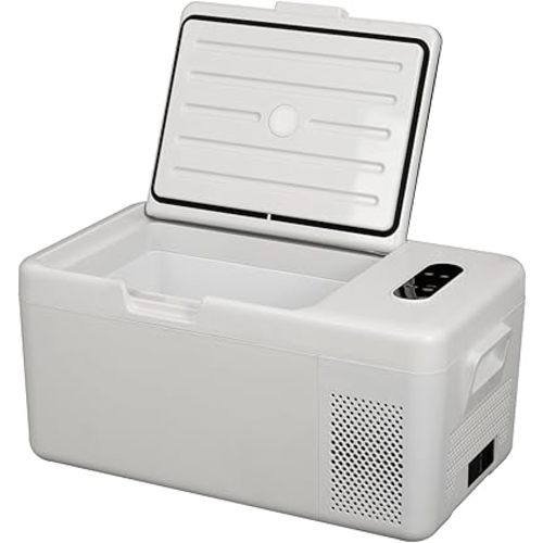 Alpicool S15 Portable Freezer, 12 Volt Refrigerator, 18 Quart (16.8 Liter) Fast Cooling 12V Car Fridge -4℉~68℉, White Car Cooler, 12/24V DC and 100-240V AC for Outdoor, Camping, RV, Truck
