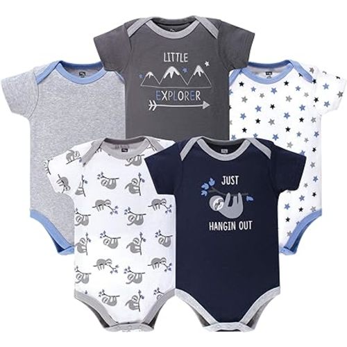 Hudson Baby Unisex Baby Cotton Bodysuits infant and toddler bodysuits, Little Explorer, 18-24 Months US