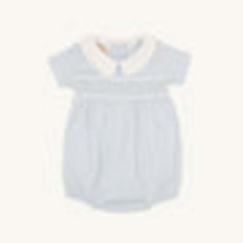Short Sleeve Banbury Bubble - Blue with White | 3-6 M