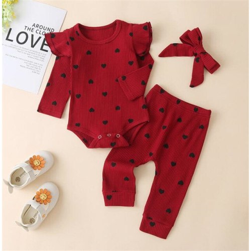 POLKA HEARTS Angel Wing Outfit with Headband - Hazel & Bo