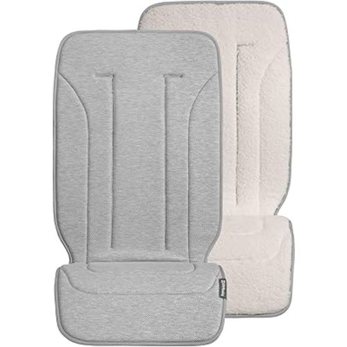 UPPAbaby Reversible Seat Liner/Water-Resistant and Comfortable/Easy Stroller Attachment/Phoebe (Breathable Light Grey/Cozy Fleece)
