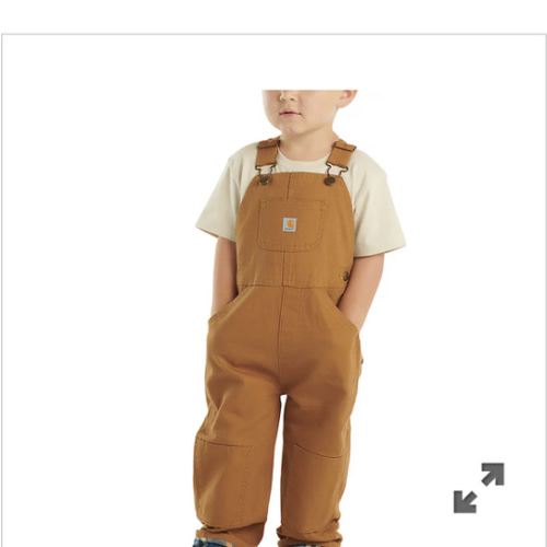 Kids' Canvas Bib Overall Flannel-Lined (Baby/Toddler) | Baby Boy (0-24M) | Carhartt
