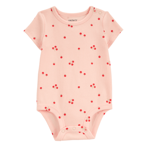 Baby Tomato Print Ribbed Short Sleeve Bodysuit - Carter's | Carter's