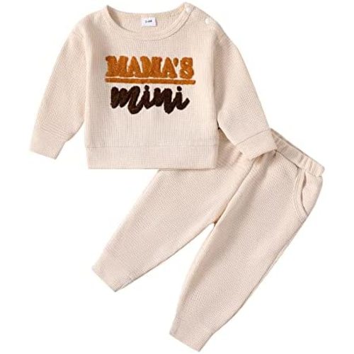 Mikrdoo Baby Girl Clothes Toddler Fall Winter Outfits/Inner Pullover Tops Pants Set Little Girls Clothing for 3M-3T