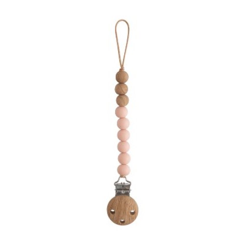 Mushie Silicone Pacifier Clip, Color: Eva Blush