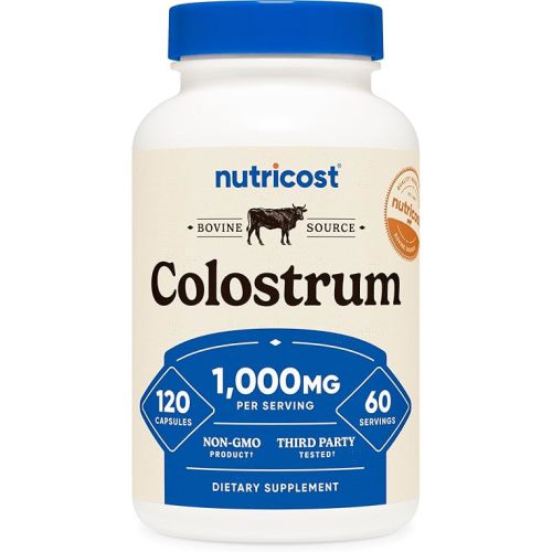 Nutricost Colostrum 1000mg, 120 Capsules - Gluten Free & GMO Free, 60 Servings