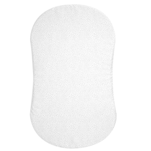 HALO - BassiNest Fitted Sheet 100% Cotton | Pebble - white