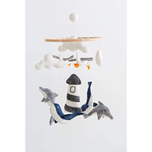 Nautical Mobile, Sailboat Mobile, Seagull Mobile, Ocean Mobile, Whale Mobile, Ocean Theme Nursery