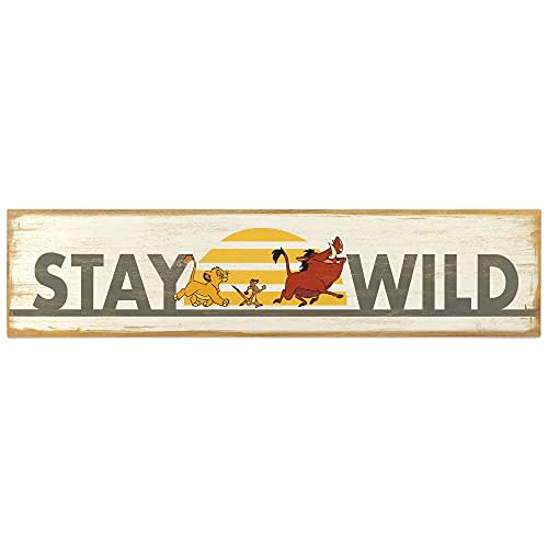 Disney The Lion King Stay Wild Street Sign - Large Lion King Wall Art for Child's Bedroom, Playroom or Nursery
