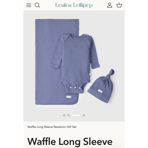 Waffle Long Sleeve Newborn Gift Set – LOULOU LOLLIPOP CA
