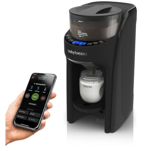 Baby Brezza Formula Pro Advanced WiFi Formula Dispenser - Automatically Mix a Warm Formula Bottle From Your Phone Instantly – Easily Make Bottle With Automatic Powder Blending Machine, Black