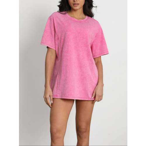 Breastfeeding and Pumping Friendly Acid Wash Nursing T-shirt