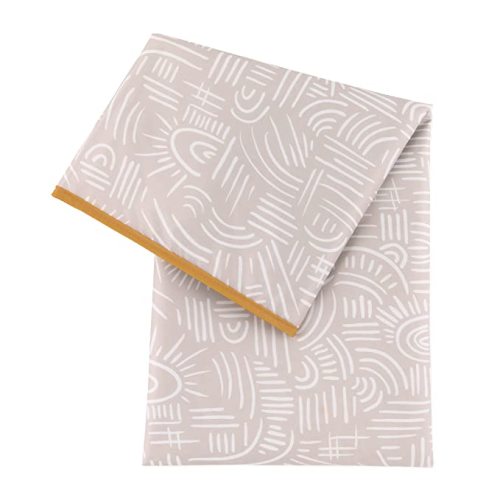 Bumkins Baby Splat Mat for Under High Chair, Waterproof Washable Cloth for Arts and Crafts, Playtime Mats for Kids, Floors or Tables, Reusable Fabric 42x42 Square - Wander