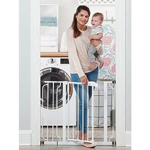 Amazon.com: Regalo Easy Step 38.5-Inch Wide Walk Thru Baby Gate, Includes 6-Inch Extension Kit, Pressure Mount Kit, Wall Cups : Baby
