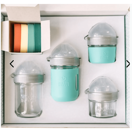 Healthy Baby Starter Gift Set – Mason Bottle
