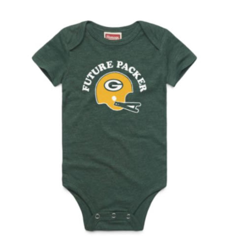 Green Bay Packers Homage Infant Future Packers Bodysuit at the Packers Pro Shop